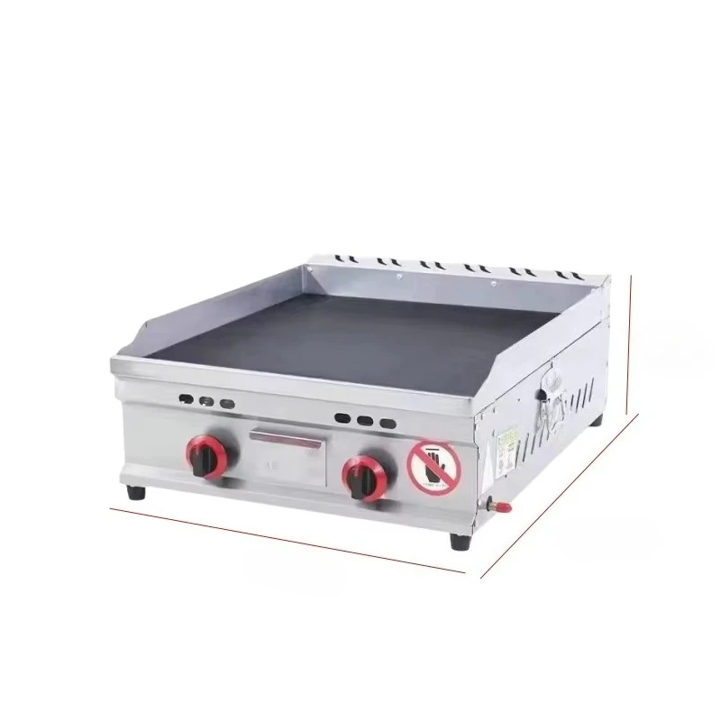 About 60cm Desktop Barbecue Machine Commercial Gas Cake Maker with 2 Burners