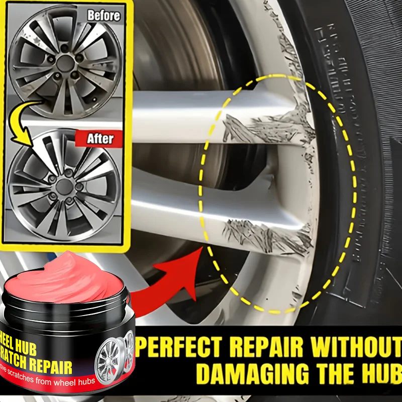 Multi-purpose wheel hub polish, suitable for chrome repair, wheel polishing and scratch repair, works for all car models.