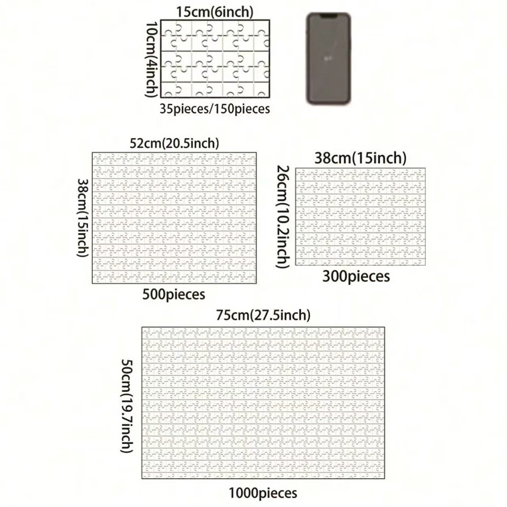 35/300/500/1000pcs Personalized Custom Photo Puzzle Family Photos Creative Commemorative Gift Families Games view 5