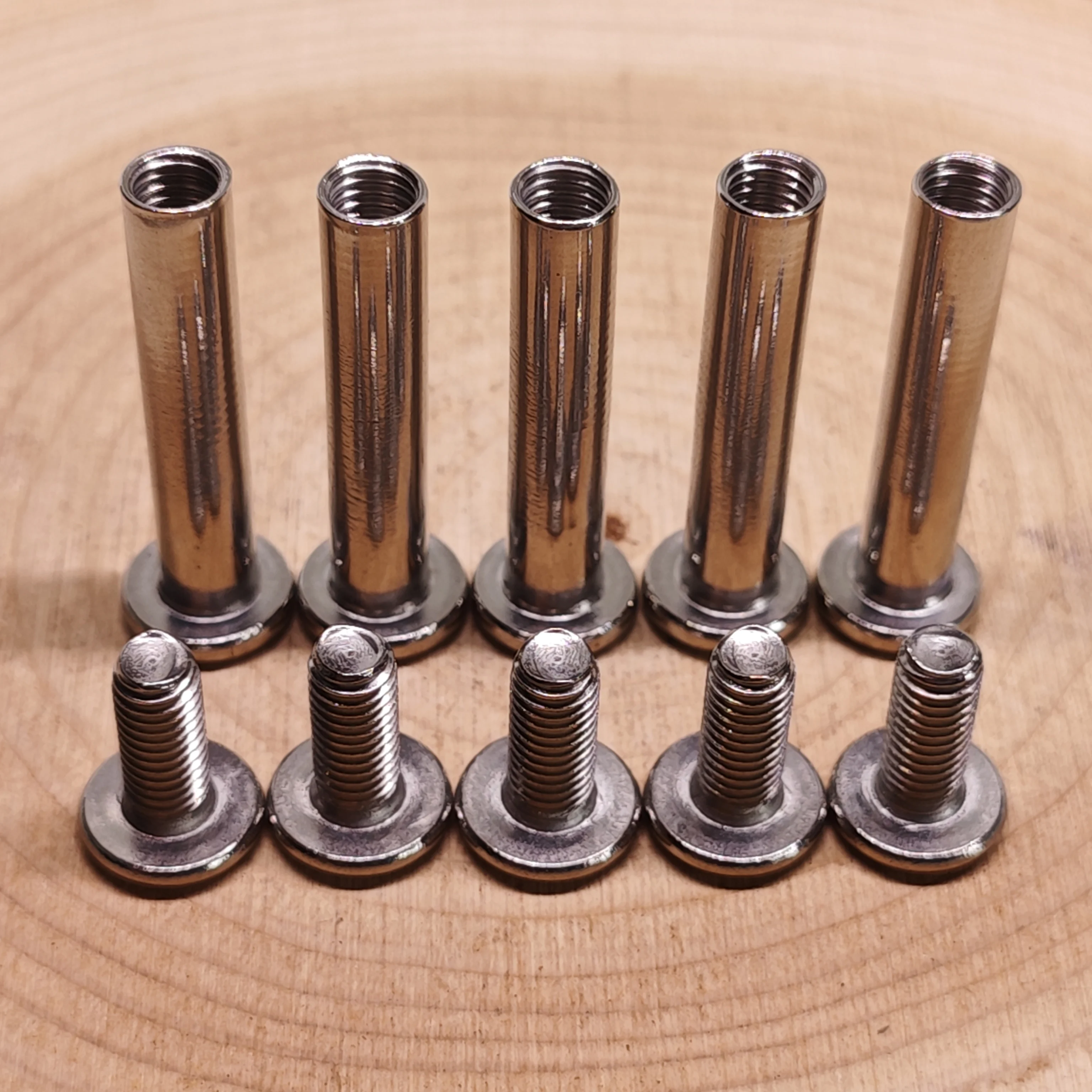 5-50PCS M3 M4 M5 M6 M8 M10 304 Stainless Steel large flat hex furniture nut with screw Rivet Connector Insert Joint Sleeve Nut