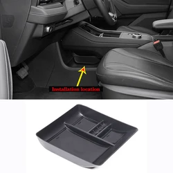 For Ford Mustang Mach-E 2021-2022 ABS Black Car Center Console Storage Box Phone Tray Organizer Tidying Auto Accessories