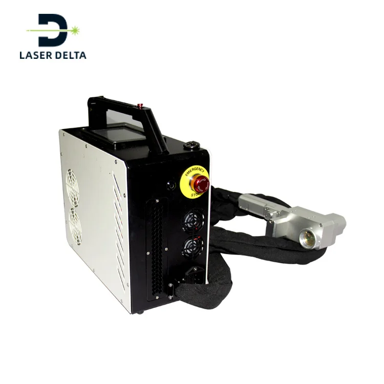 Small Backpack Fiber Laser Pulse 100W Handheld Laser Cleaning Machine 50W  Rust Remover