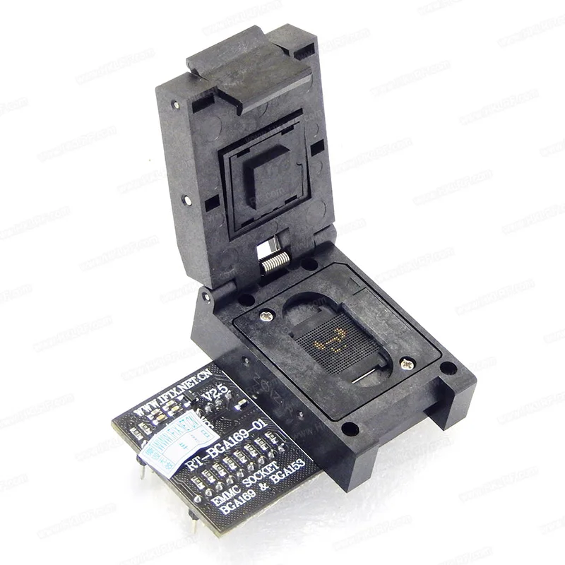 New RT-BGA169-01 EMMC Seat EMCP153 EMCP169 Adapter with Limit Frame for RT809H Programmer