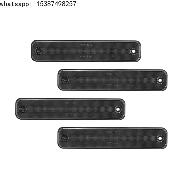 For 1 Set 2X Front Amber & 2X Rear Red Vinstar LED Side Marker Indicator Turn Signal Lamp Light for Hummer H2 2003-2009