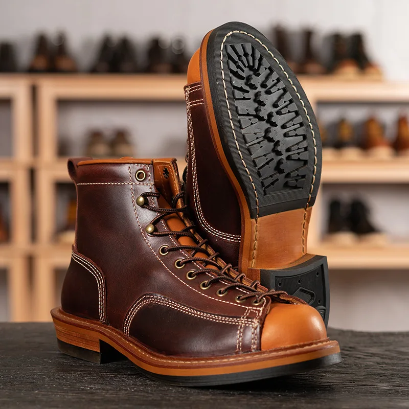 Botas trekking piel natural homem – Outdoor todo terreno - imagen 4