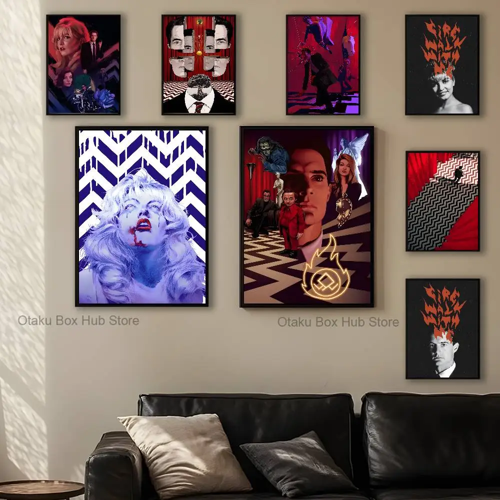 

T-Twin Peaks Fires Walk with Me Poster Prints Wall Art Picture Painting Gift Living Room Restaurant Bar Large Dec Sticker