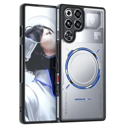 Clear Case for Red Magic 11 Pro/11 Pro Plus, TPU Black Bumper + PC Transparent Back, Shockproof Protective for Red Magic 11 Pro