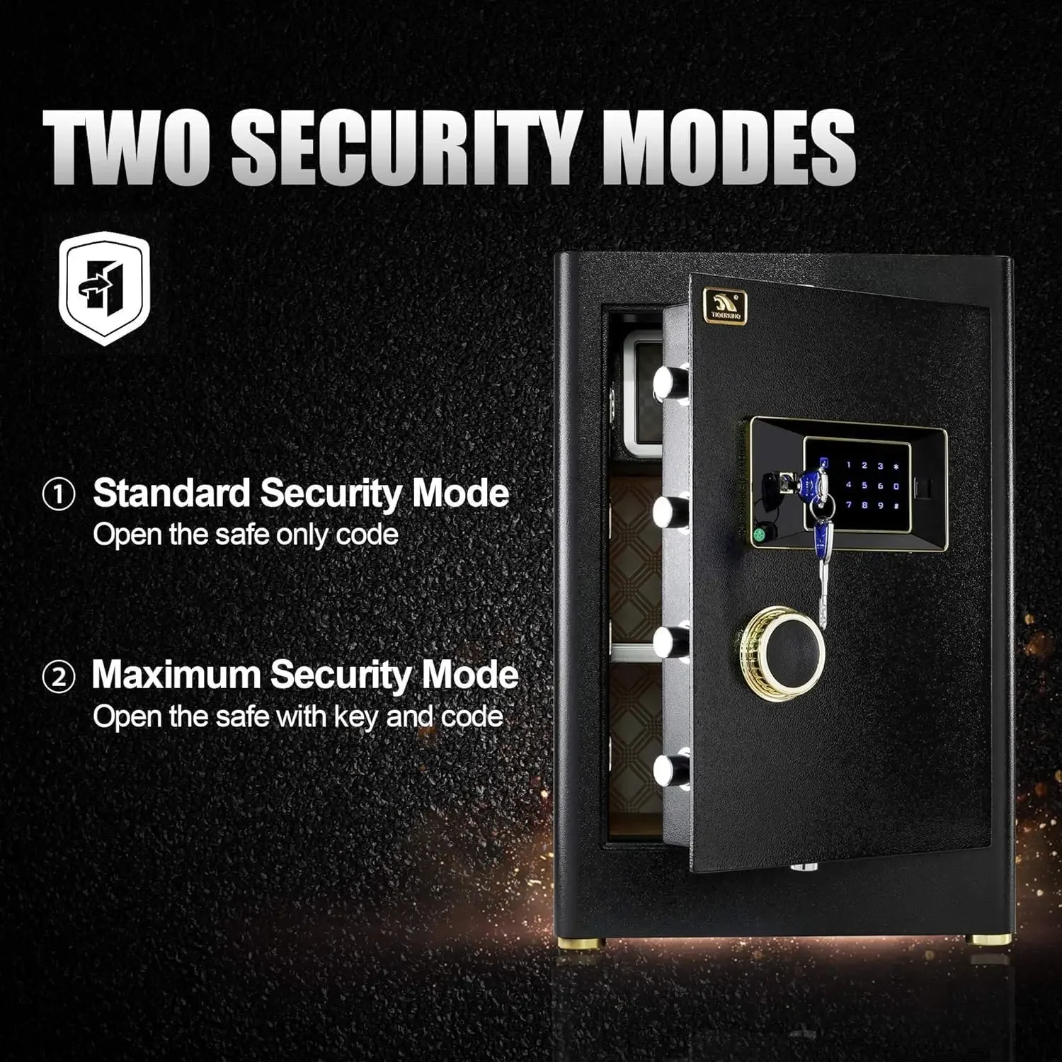 [Prezzo scontato!] Cassetta di sicurezza grande, cassaforte domestica da 2.05 piedi cubi con tastiera touch screen e cassetta di sicurezza incorporata, casseforti digitali per