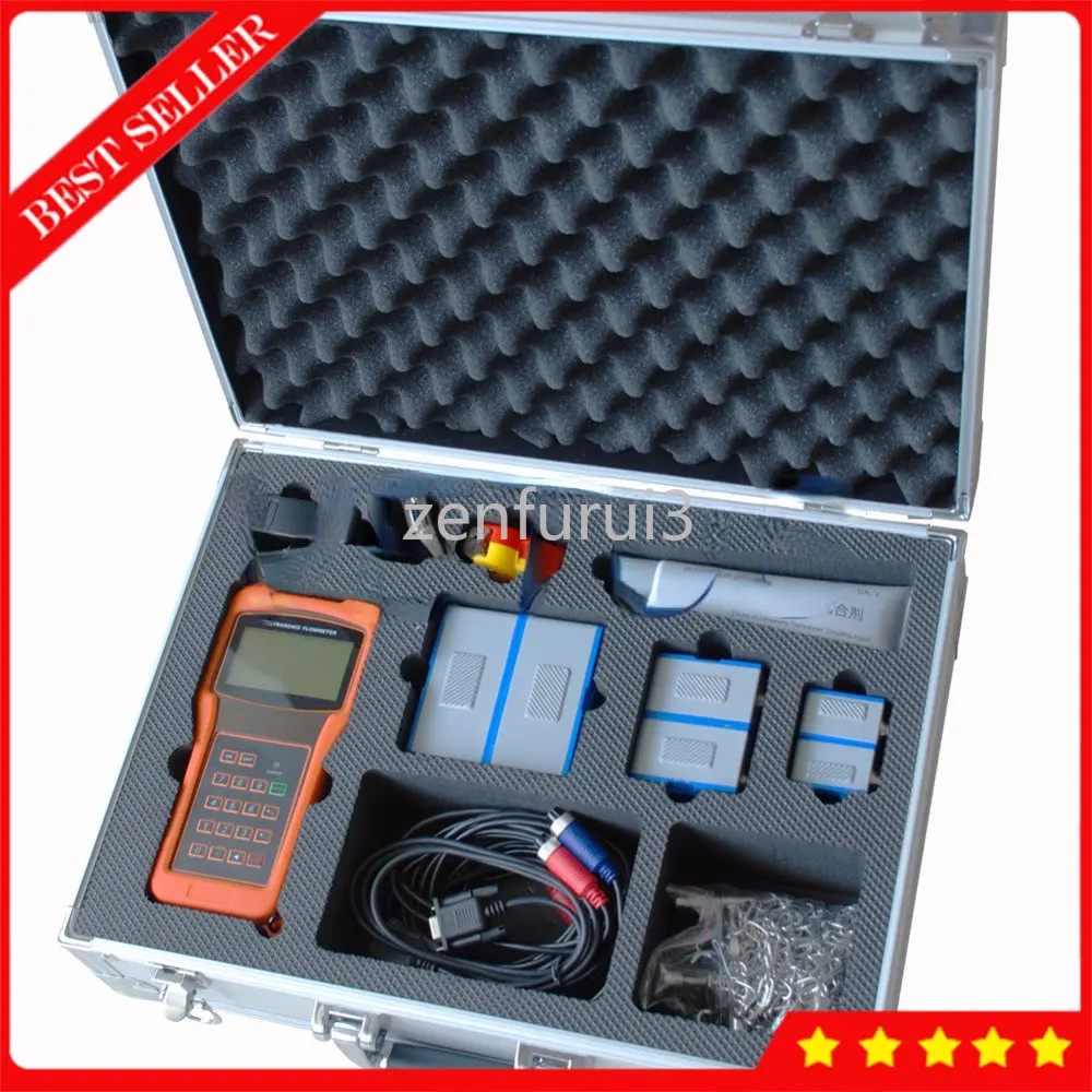 Handheld TUF-2000H Portable Ultrasonic Liquid Flowmeter with DN15-6000mm range TS-2 TM-1 TL-1 Transducer Digital Flow Meter