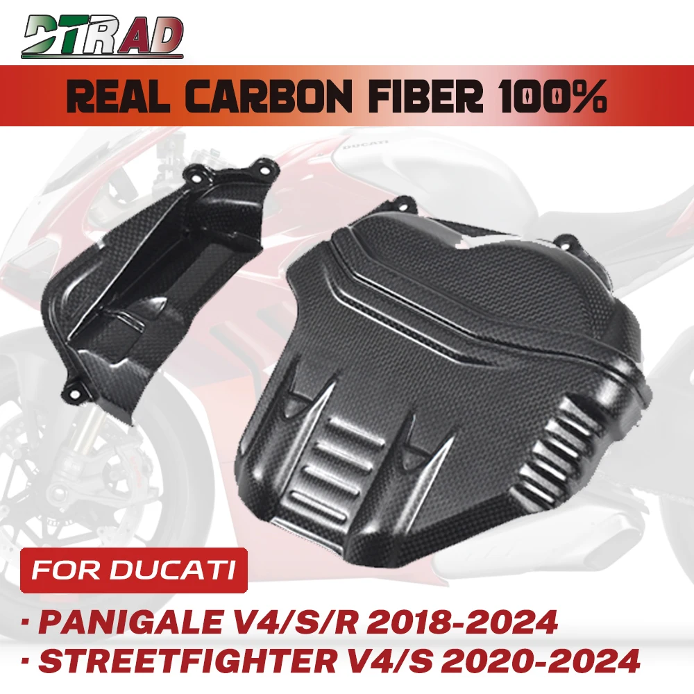 For DUCATI Panigale V4 R S Streetfighter V4S 2018-2023 2024 Carbon Fiber Cylinder Head Cover Engine Case Cam Covers Cap Fairings