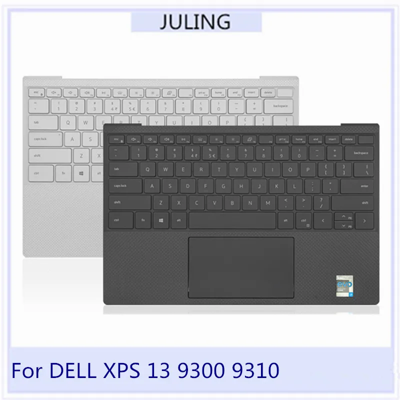 Original para Dell Xps 13 9300 9310 13 Polegada Computador Portátil Teclado Palmrest Moldura Capa Superior Case com Teclado Versão dos Eua Novo