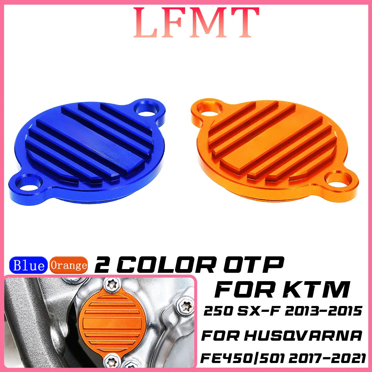 

Motorcycle Oil Pump Cover Guard Cap and Oil Filter Cover Cap For KTM SX-F XC-F XCW-F EXC SIX DAY Husqvarna FC FE FS FX 2012-2021