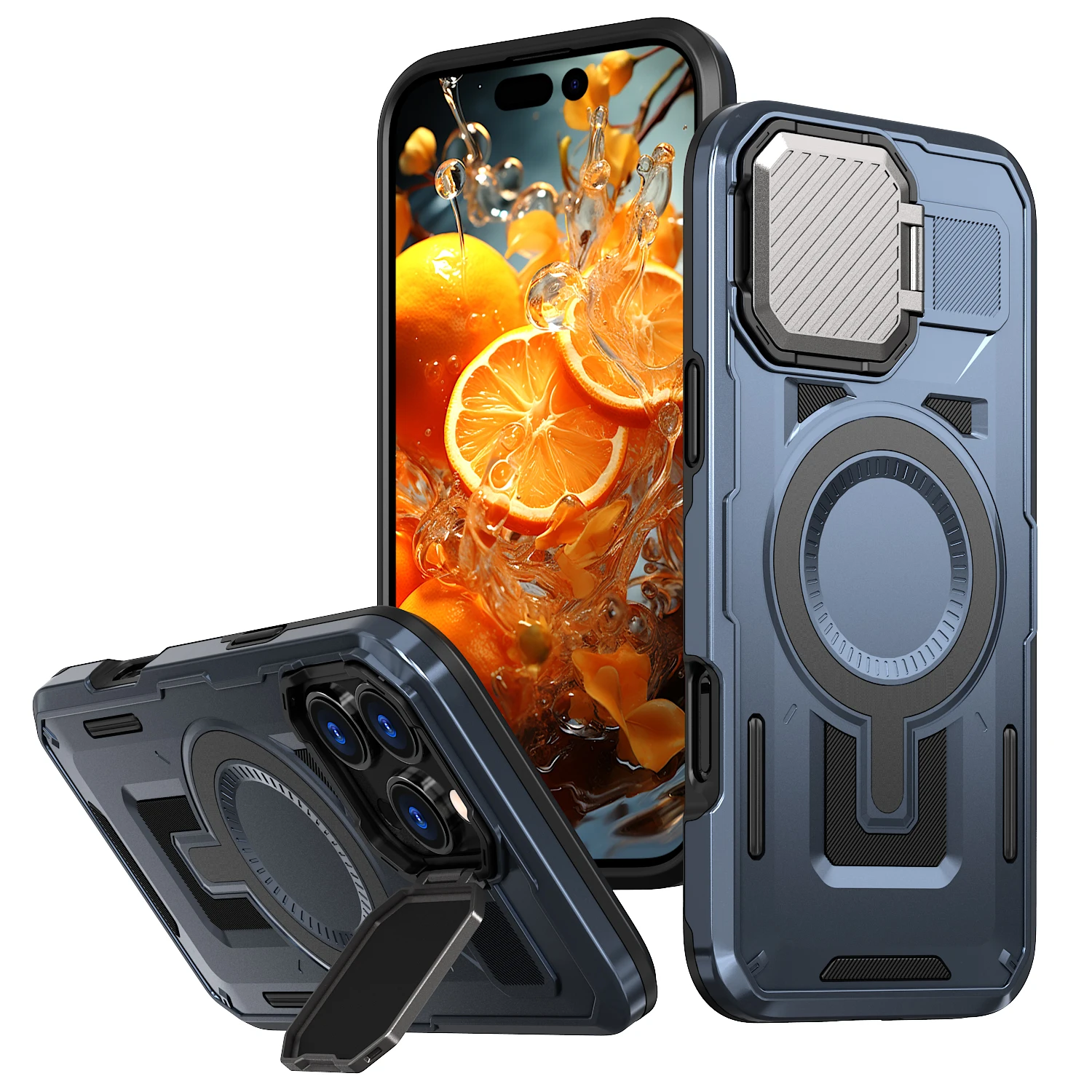 Hülle für iPhone 18 Pro Max, 18 Pro, 17e, 16e, 16 Pro, 15, 14 mit Kamera-Ständer, magnetischer Funktion, stoß- und kratzfest, schützende Hartschale – Detail 11