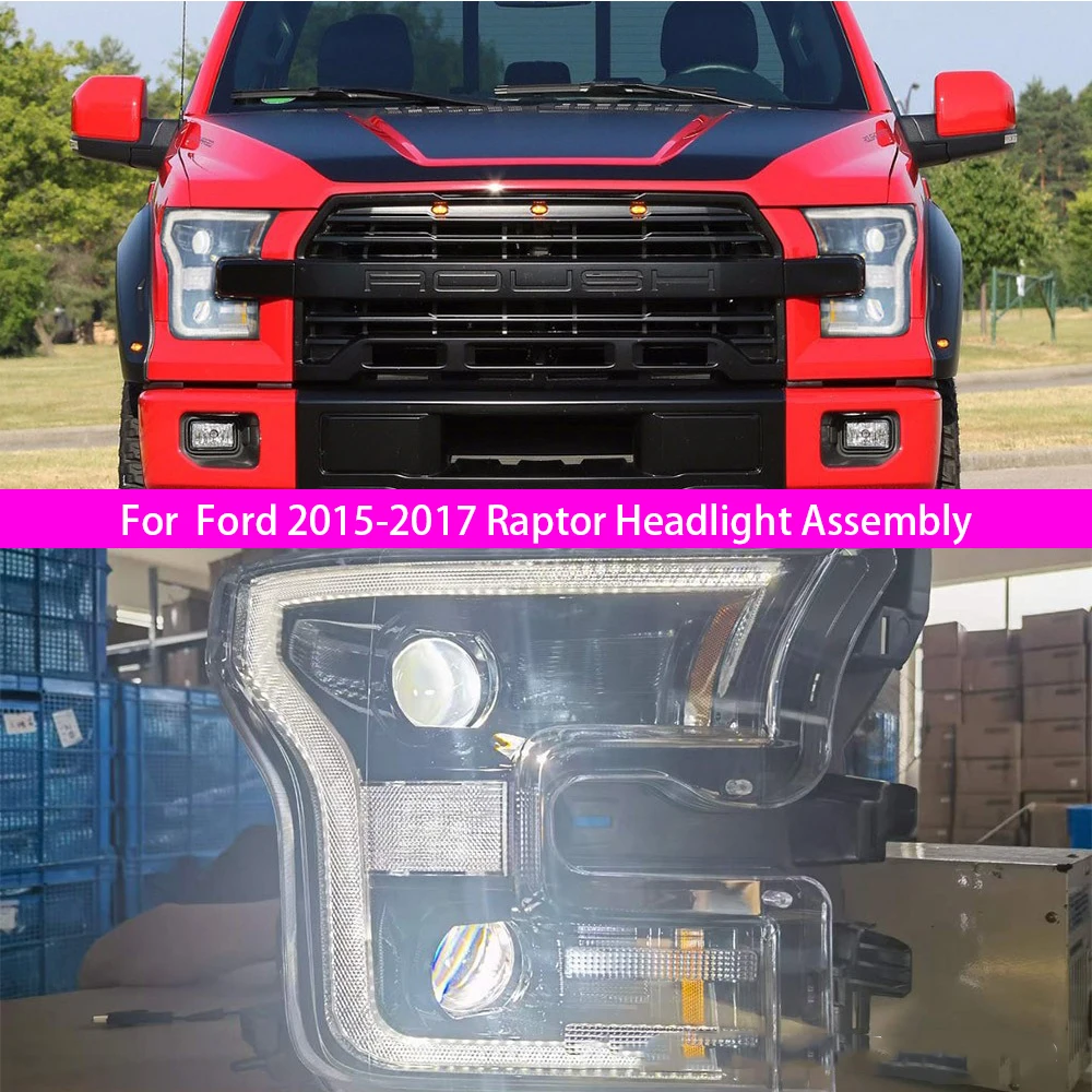 

Для Ford 2015-2017 Raptor фара в сборе F150 модифицированная со светодиодной подсветкой стандартной версии США лазерные линзы дневные ходовые огни