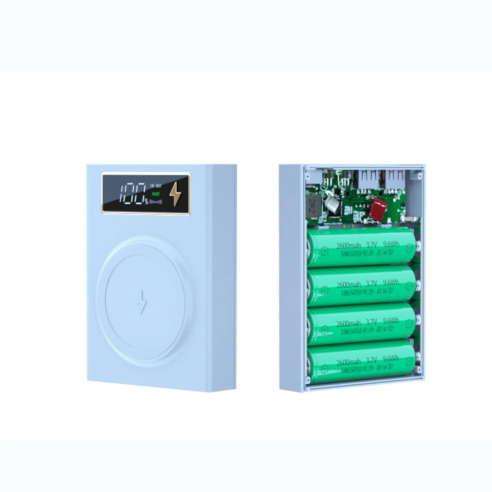 No Welding DIY Detachable 4x18650 Batteries Power Bank Case Super Fast Charge For Phones Charging 15W Battery Storage Boxes