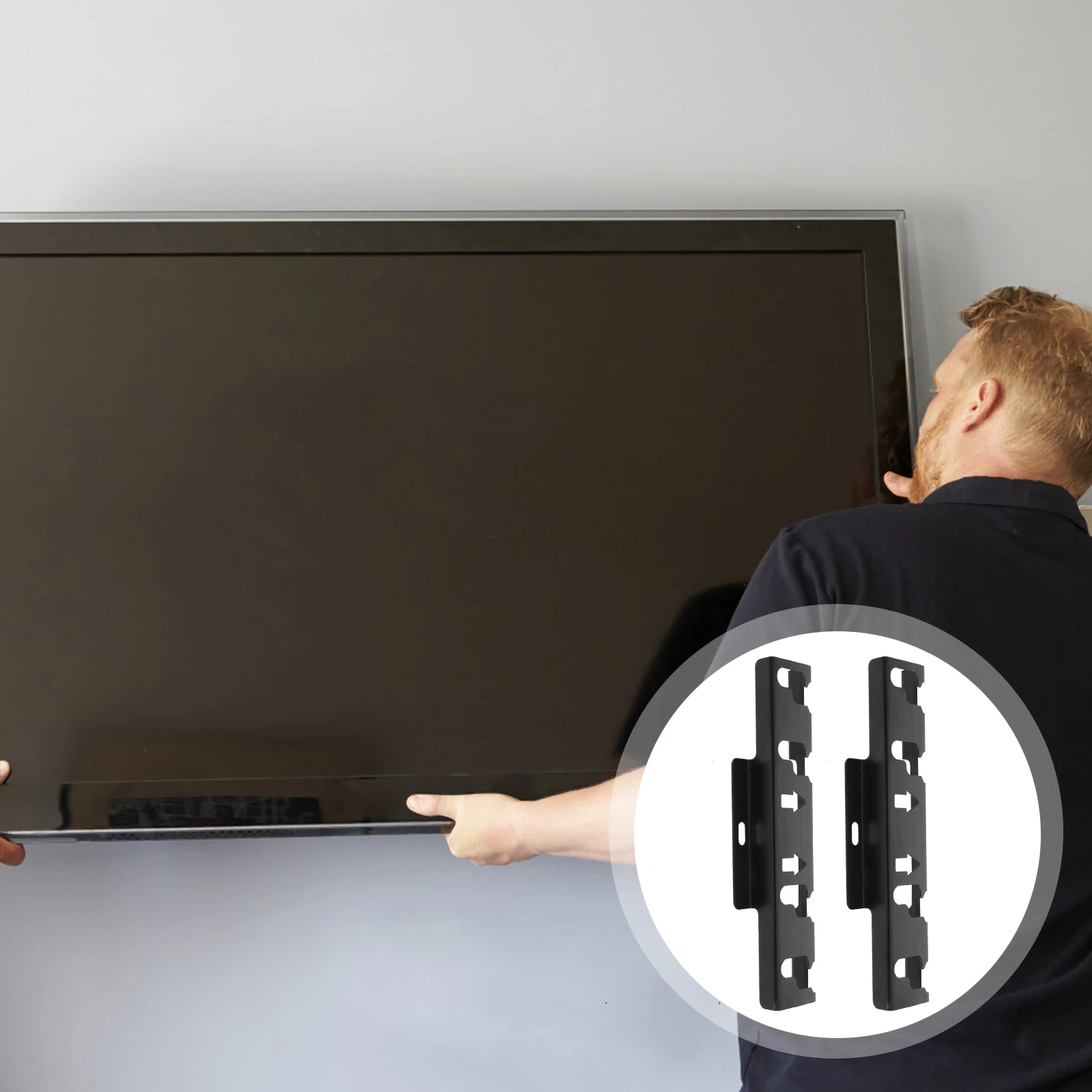 

5 set Mount Bracket 18-42 Inches Heavy Duty Fixed Monitor Mount Wall Support Stable For Computer Screen Home Office Household
