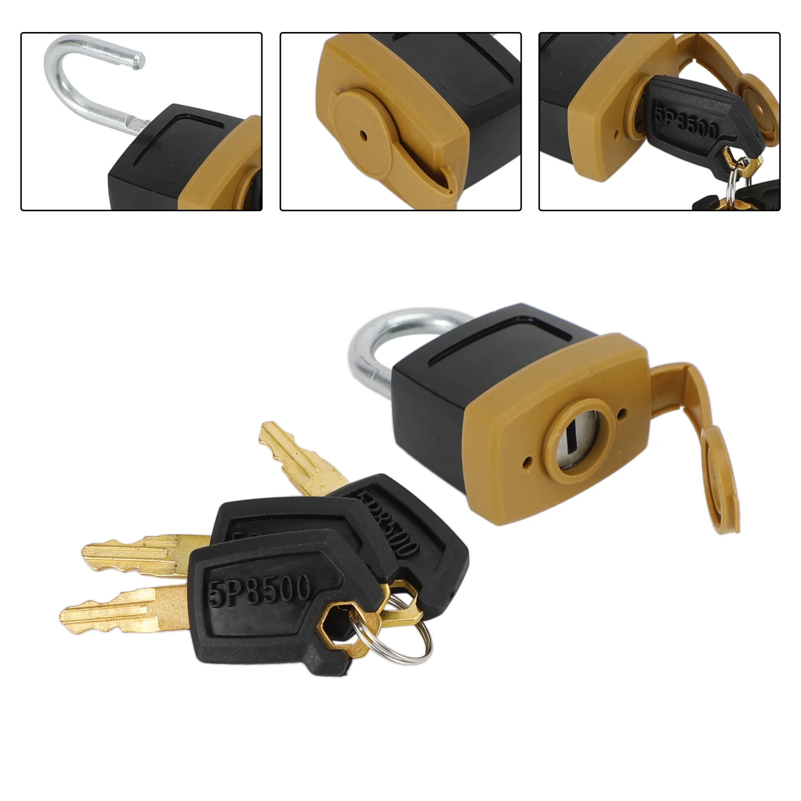 Areyourshop 1Pcs Padlock Pad Lock For Caterpillar (CAT) 5P8500 246-2641 W/3 Keys