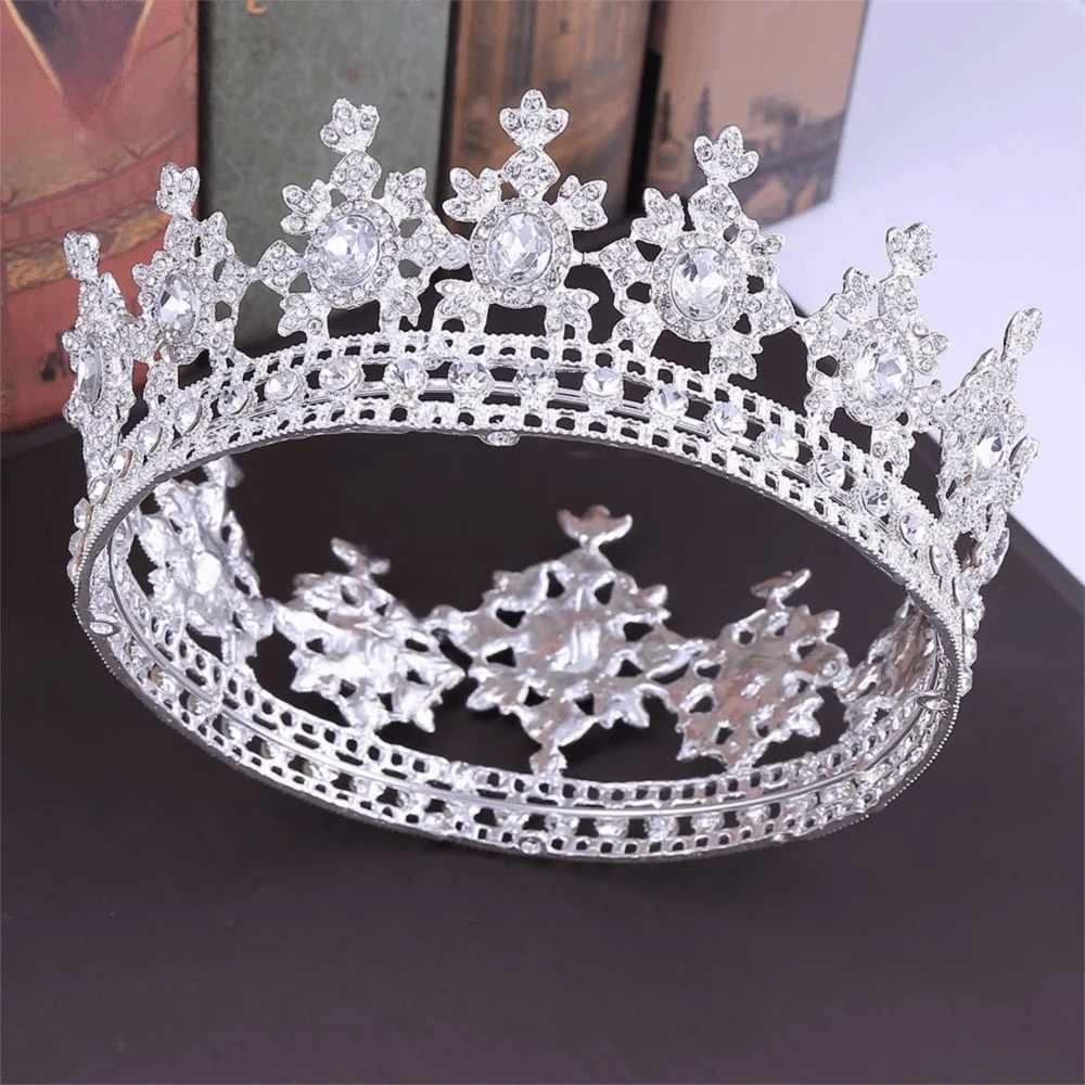 

Luxury Vintage Tiara Crowns Sparkling Elegant Bride Crystal Headpiece Exquisite Trendy Wedding Bridal Hair Jewelry Formal Events