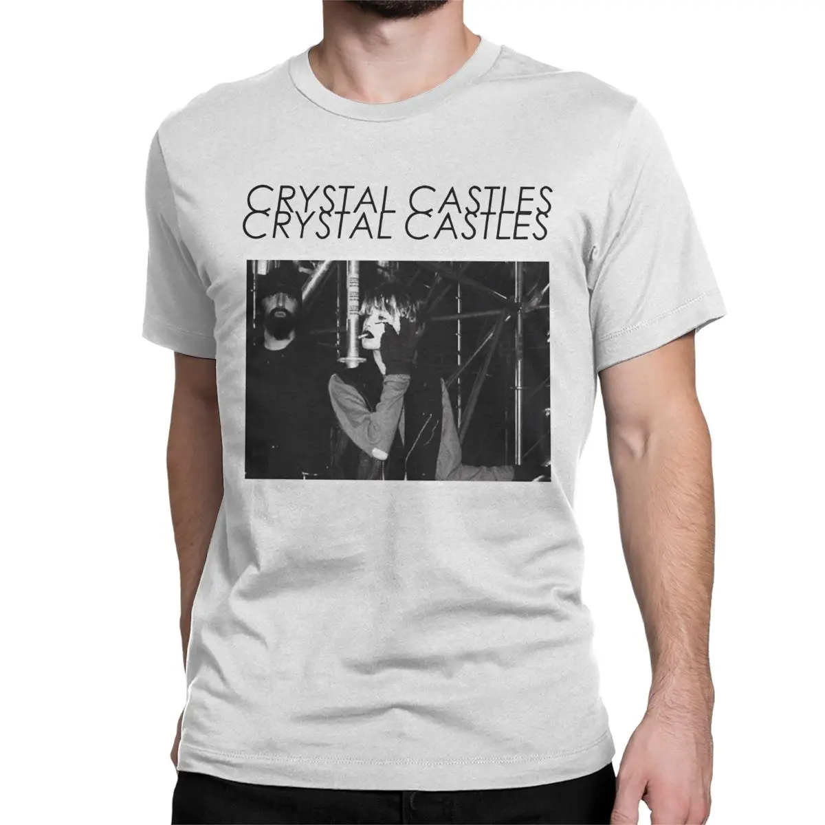 Casual Crystal Castles Not In Love T-Shirt for Men Women Round Collar 100% Cotton T Shirts Tee Shirt 4XL 5XL Clothing