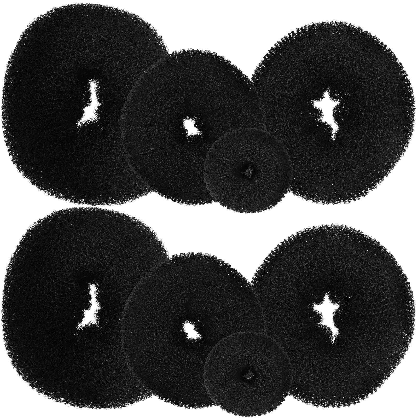 

8 Pcs Hair Bun Maker Small Donut Shaper Washable Durable Hairstyle Tool Portable Reusable Nylon Updo Accessories Set