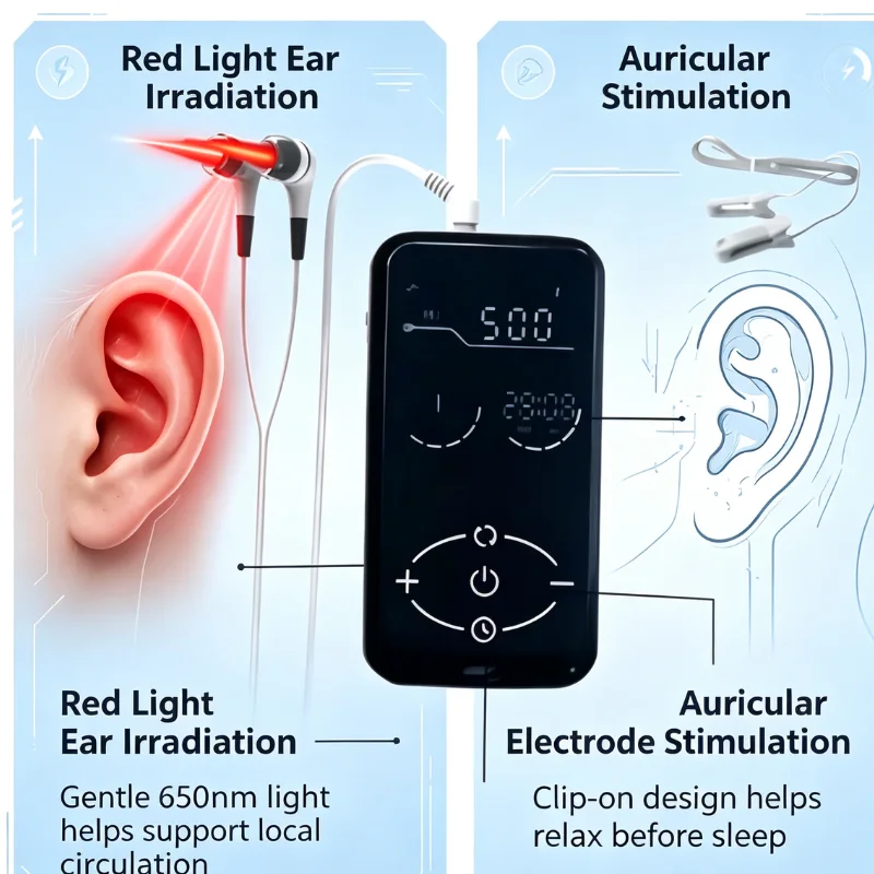 Vagus Nerve Stimulator Ear Clip for Better Sleep Stress Anxiety Relief Parasympathetic Activation Deep Relaxation Device