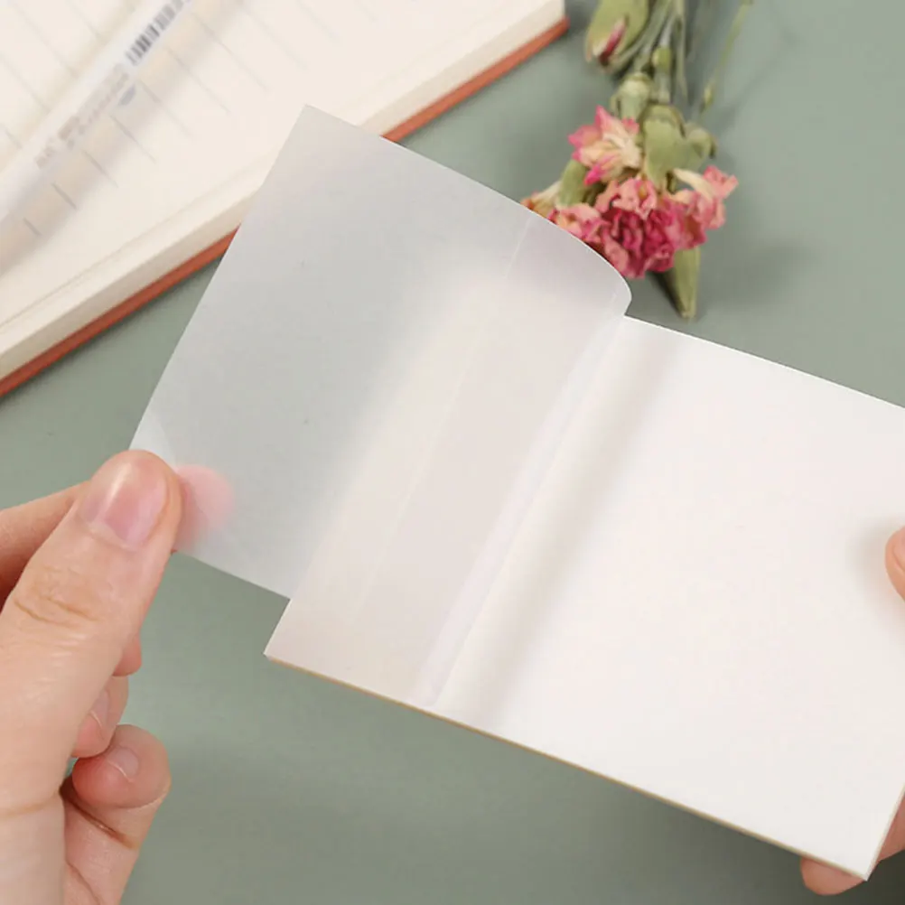 

4 Pcs Notes Sticky Memo Pads Office Supplies Transparent Papers Sticker