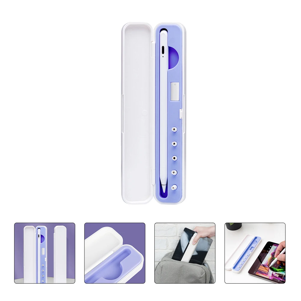 

1Pcs Capacitive Stylus Pencil Storage Box Violet Protective Case Compatible with 1St 2Nd Gen Pens Scratch Dirt Proof
