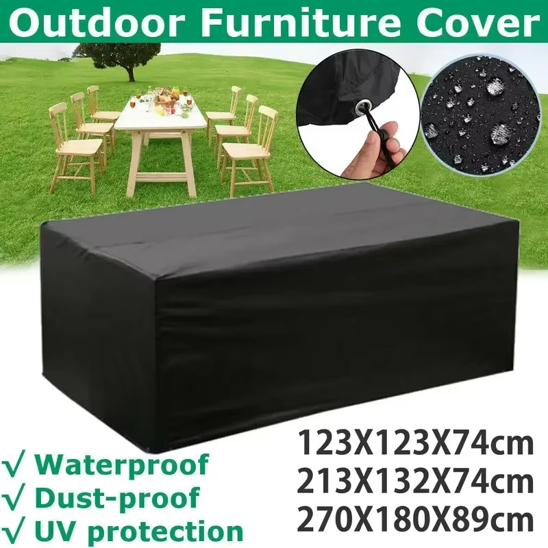 

210D Oxford Cloth Protective Cover For Garden Table 1 Piece Garden Furniture Cover Waterproof and Windproof Uv