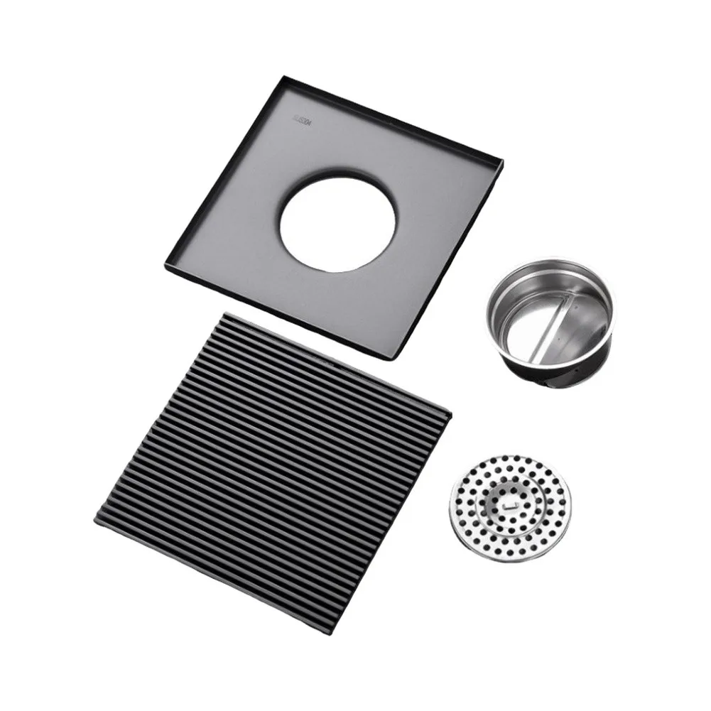 Floor Drain with Deep Water Seal Core to Block Sewer Gases Flies and Small Bugs in Shower Rooms Patios and Courtyards