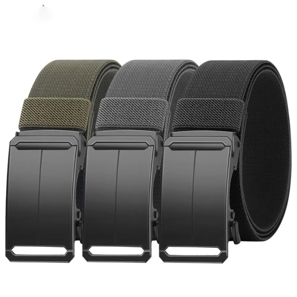 Модный роскошный брендовый мужской деловой ремень, повседневный прочный металлический плетеный ремень с автоматической пряжкой