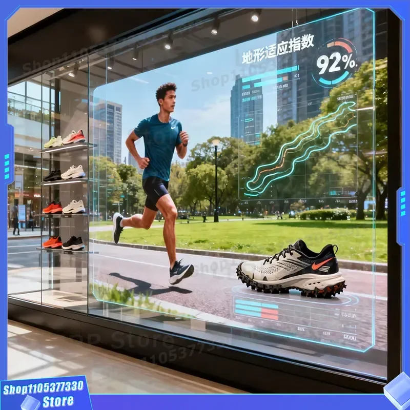 Interactive LED Holographic Wall Screen for Retail Chains Shopping Aisles Digital Signage Display Separate Panel Light