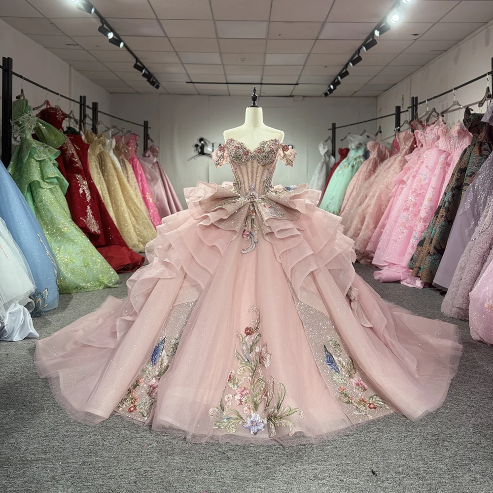 

Shiny Quinceanera Dress Ball Gowns Princess Prom Dresses De 15 Anos Prom 16th Birthday Party Gown vestidos de fiesta Customized