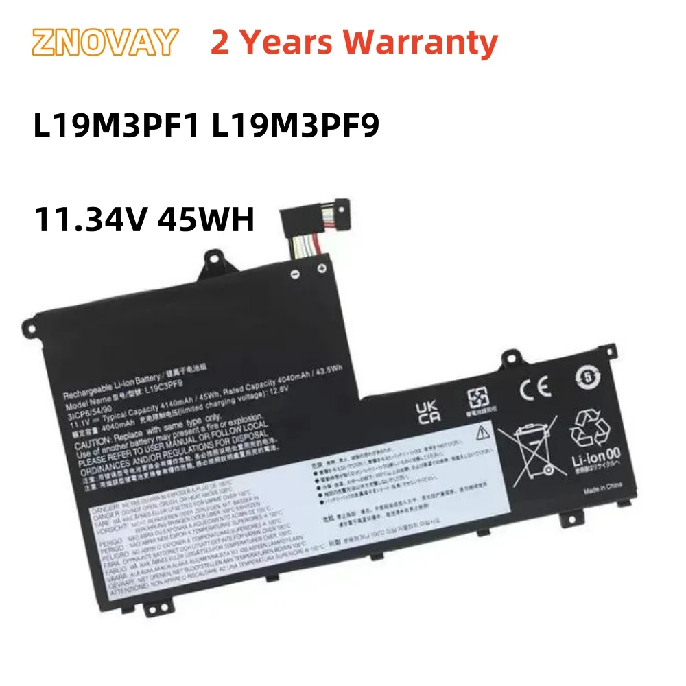 

ZNOVAY 45WH L19M3PF9 L19M3PF1 L19C3PF9 Laptop Battery For Lenovo ThinkBook 14-IML 20RV 14-IIL 20SL 15-IML 20RW 15-IIL Series