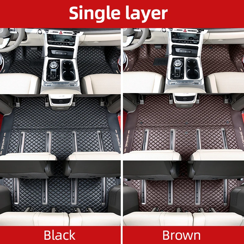 Custom Car Floor Mats For Kia Carnival Sedona KA4 2021 2022 2023 7 seats 8 seats Interior Carpets Rugs Foot Pads Accessories