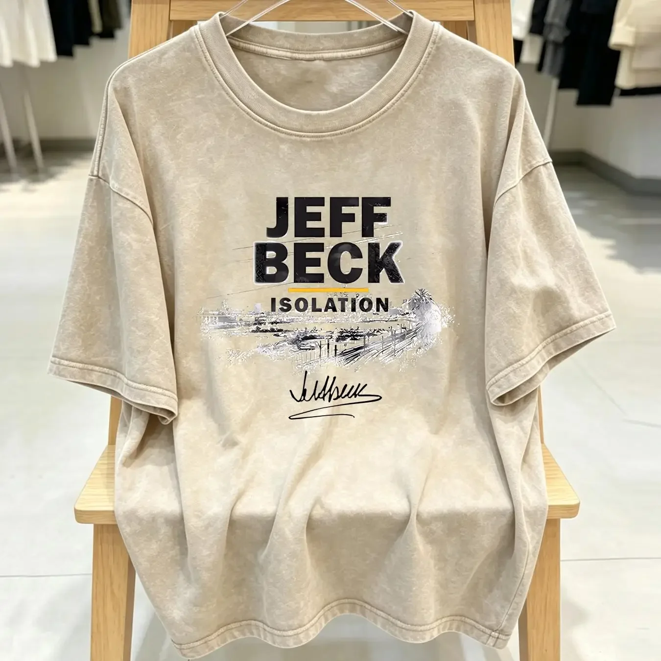 washed T Shirt Jeff Beck Guitar God rock concert Size S M L 234XL EE879 vintage Washed streetwear homme Casual designer clothes