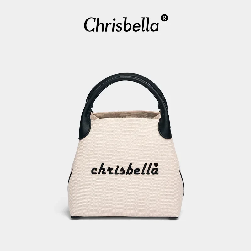 CHRISBELLA New Premium Alphabet Portable Canvas Removable Shoulder Crossbody Bag
