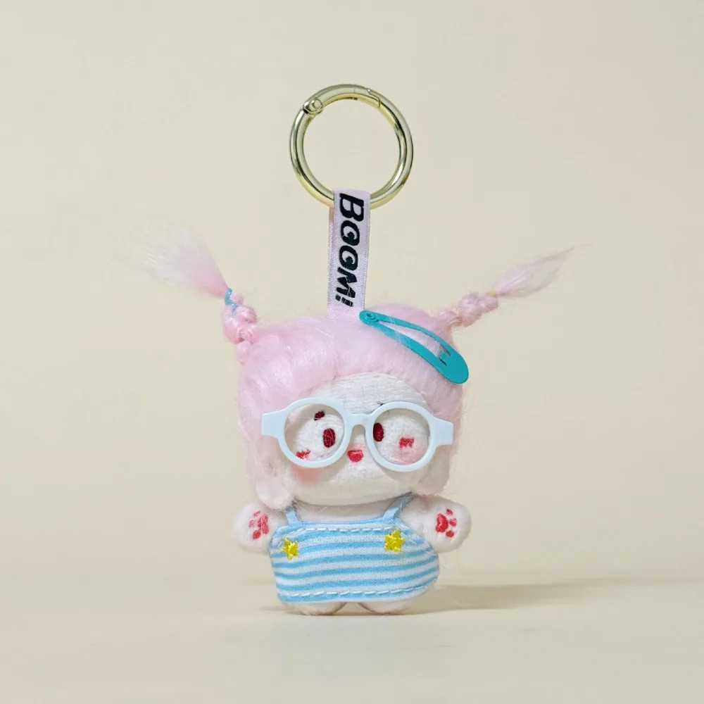 Funny 6.5cm Pendant Ugly Cute with Fried Hair Hanging Keychain School Bag Decor Creative Cotton Girls' Birthday Gift