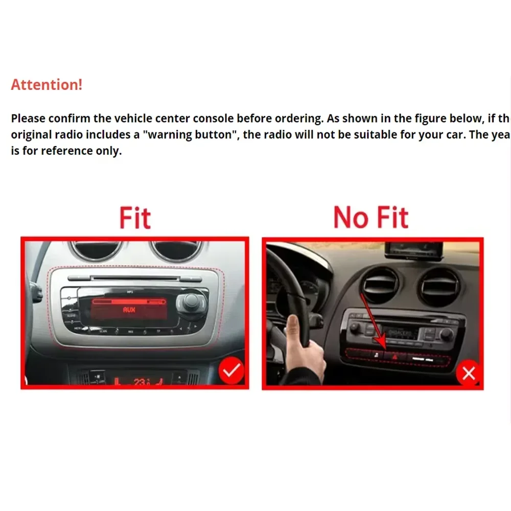 For Seat Ibiza 6j MK4 2009-2012 Android Car Radio Multimedia Player Navigation GPS Carplay Screen Auto Stereo Intelligent System