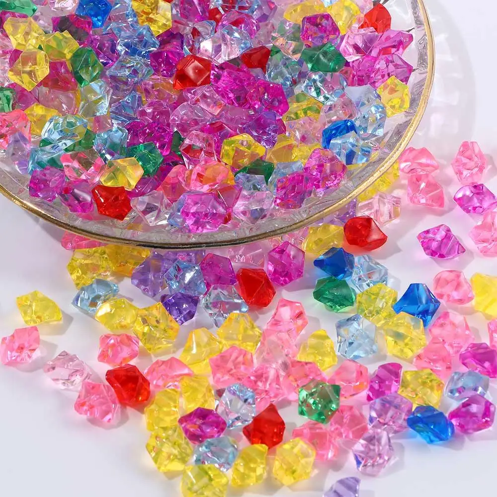 Colorful Fish Tank Decoration Crystal Ice Cubes DIY Craft Ornaments Pebbles Cobblestones Vase Filler Artificial Stones
