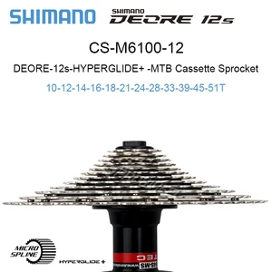 Shimano-Ideore M6100 Cassette MTB 12 S, Micro Spline 51T, 12V, K7 Mountain Bike, 12-speed turnstile, Hyperglide bicycle MS, free wheel 10 Main Sales Cassette 12V Microspline - №8