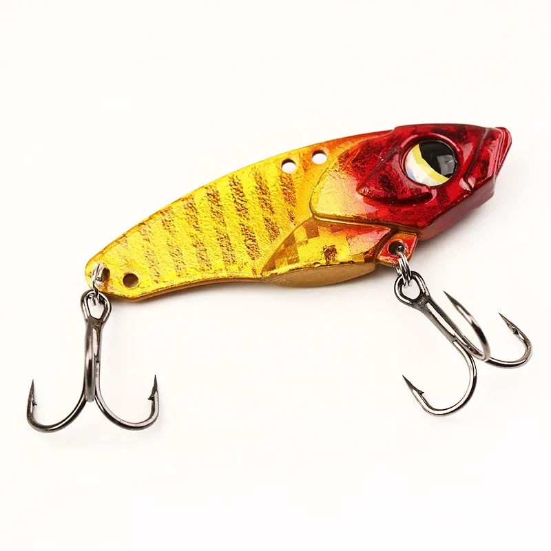 1pcs 5g Metal Sinking Lipless Crankbait Blade VIB Cicada Wobblers Baits Tackle Bass Pike Perch Fishing Lures Metal Vib Sequins