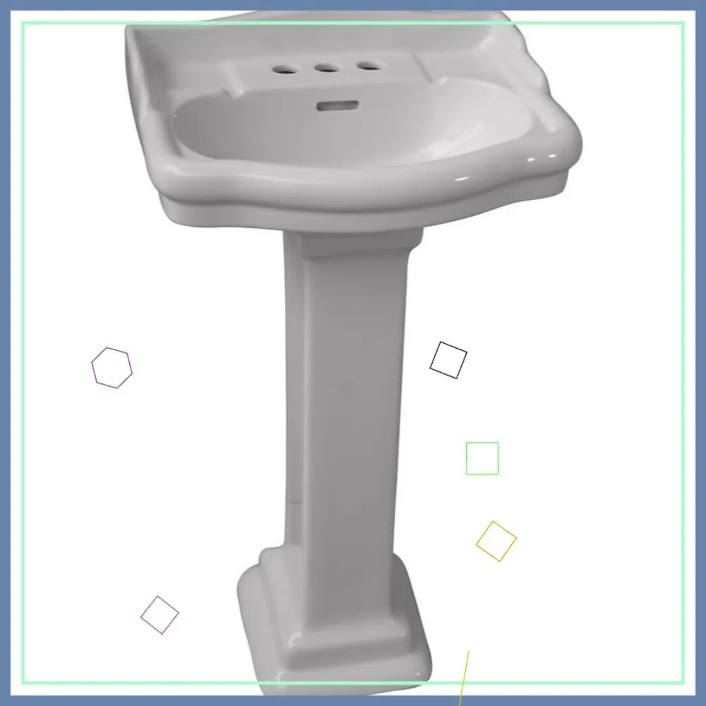 

Белая керамическая раковина на пьедестале с центральным отверстием 4 дюйма, 17-7/8 дюймов (Ш) x 14-7/8 дюймов (Г) x 33-3/4 дюйма (В)