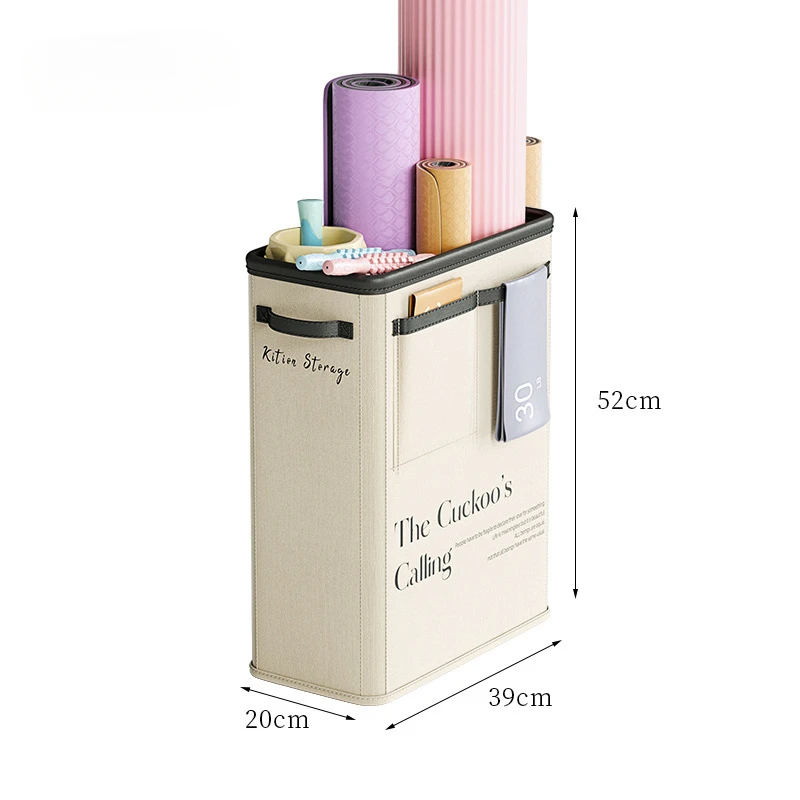 Foldable Oxford Cloth Storage Basket Large Capacity Yoga Mat Sports Fitness Equipment Organizer Household Laundry Basket