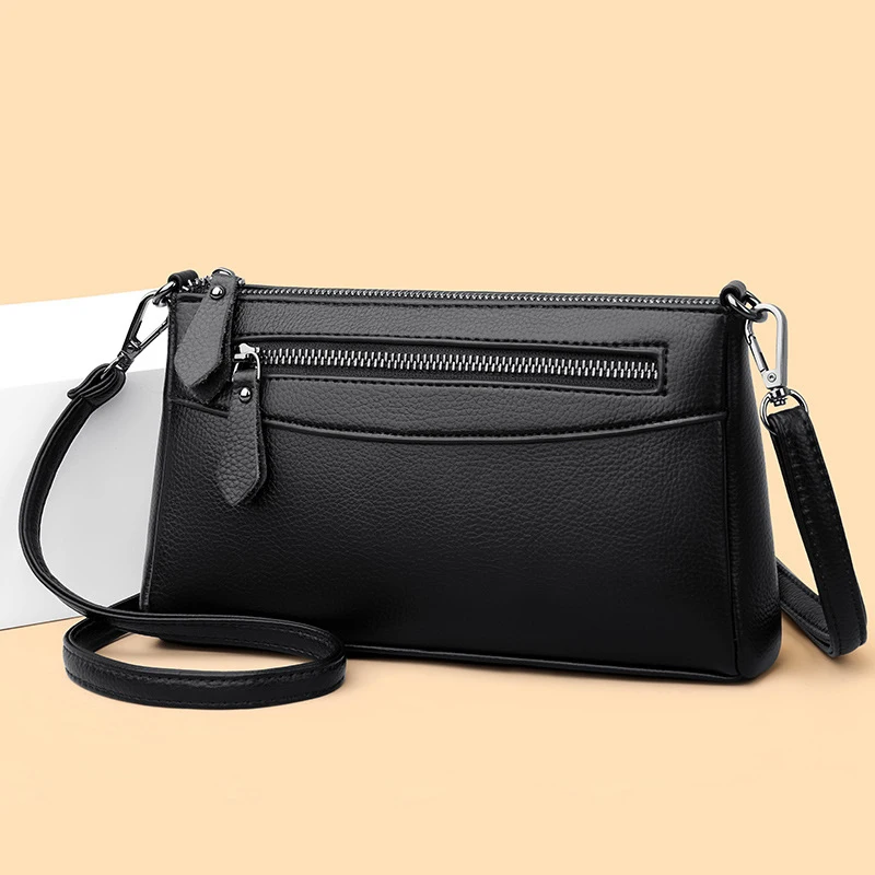 

Crossbody Bag New summer handbag for middle-aged mothers, made of soft leather, suitable for holding mobile phones and coins