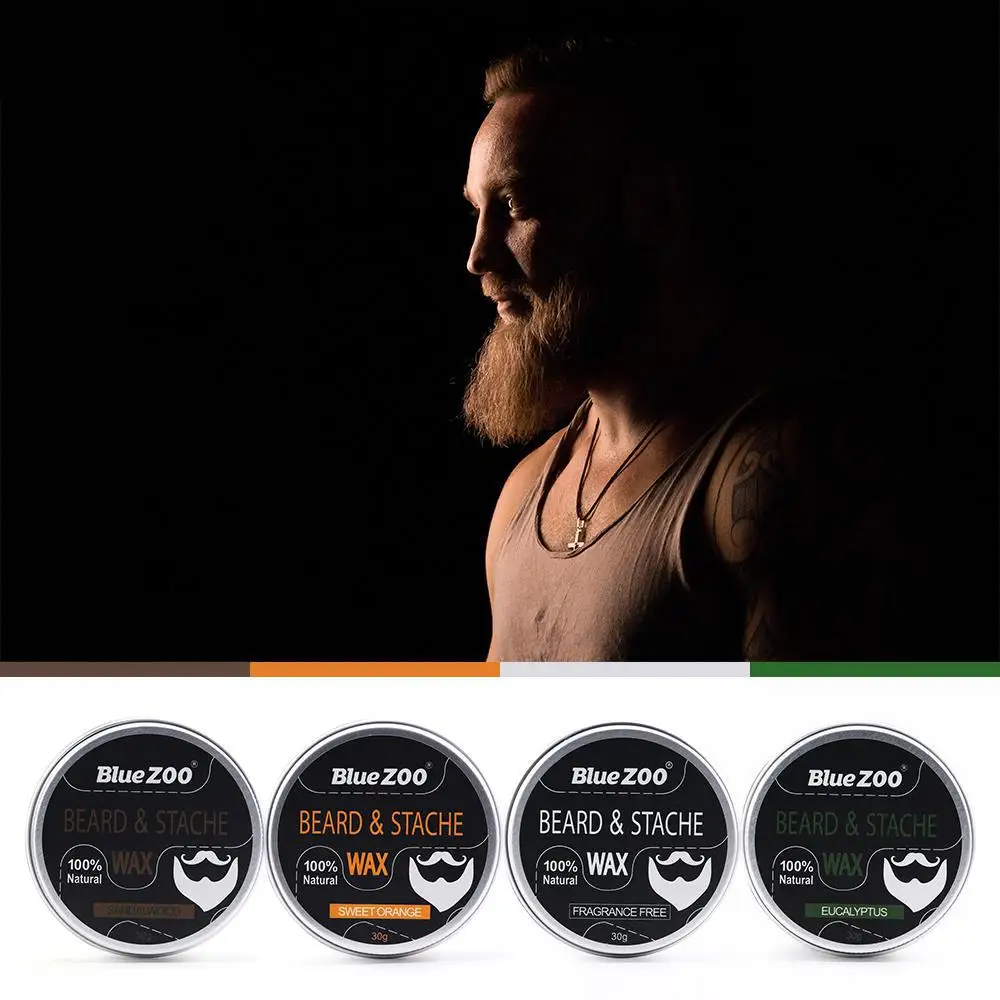 100% Organic Natural Beard Care Wax Balm Men Beard Care Styling Moisturizing Effect Beard Conditioner TSLM2