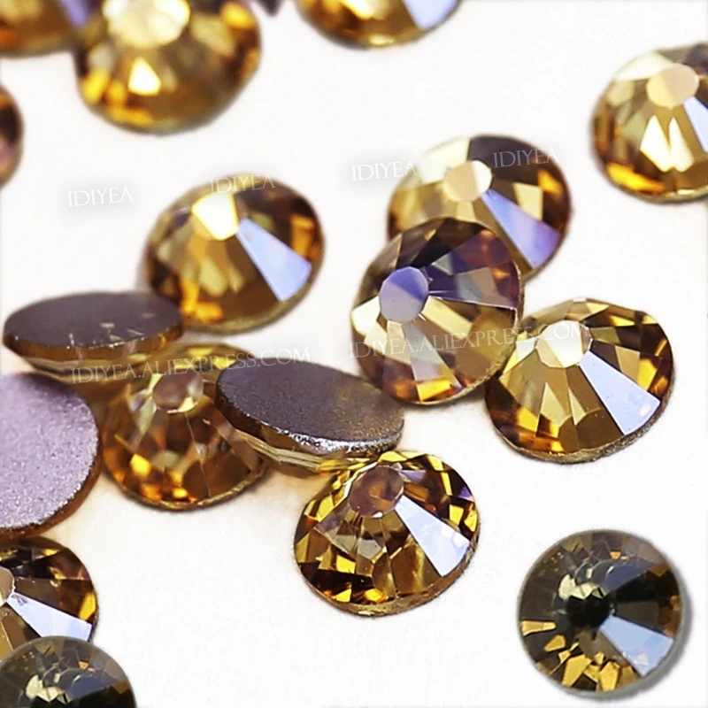 Golden Shadow SS3 SS4 SS5 SS6 SS10 SS20 SS30 to DIY Nail Art Rhinestones Glitter Crystals Jewelry Non HotFix Stone Decor Strass