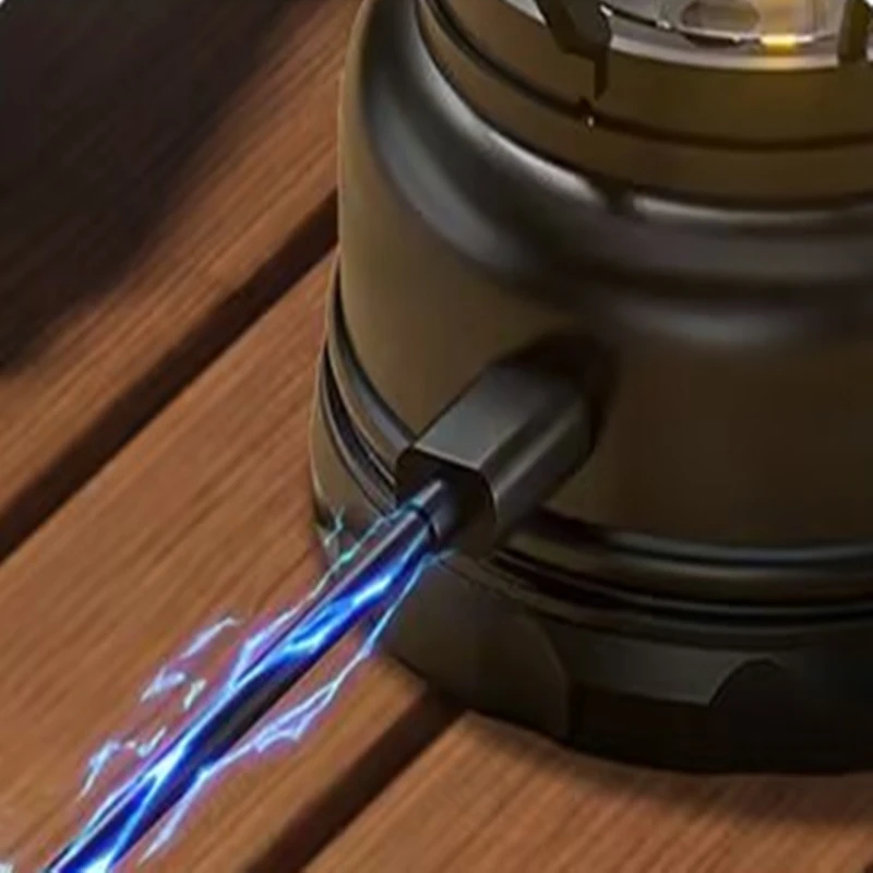 الصيد فانوس طوارئ 1200mAh المحمولة فوانيس التخييم الرجعية خيمة معلقة مصباح مقاوم للماء عكس الضوء التخييم ضوء للمشي لمسافات طويلة