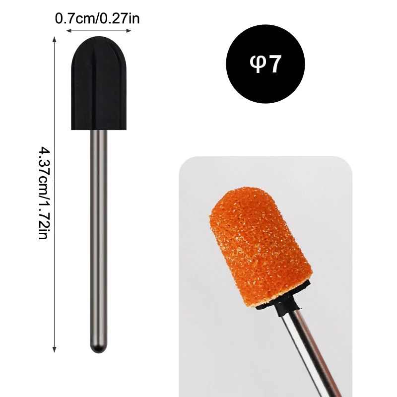 1Pcs Sanding Caps Nail Pedicure Polishing Sand Block Remove Tool High Quality Electric Nail Drill Bit Accessories