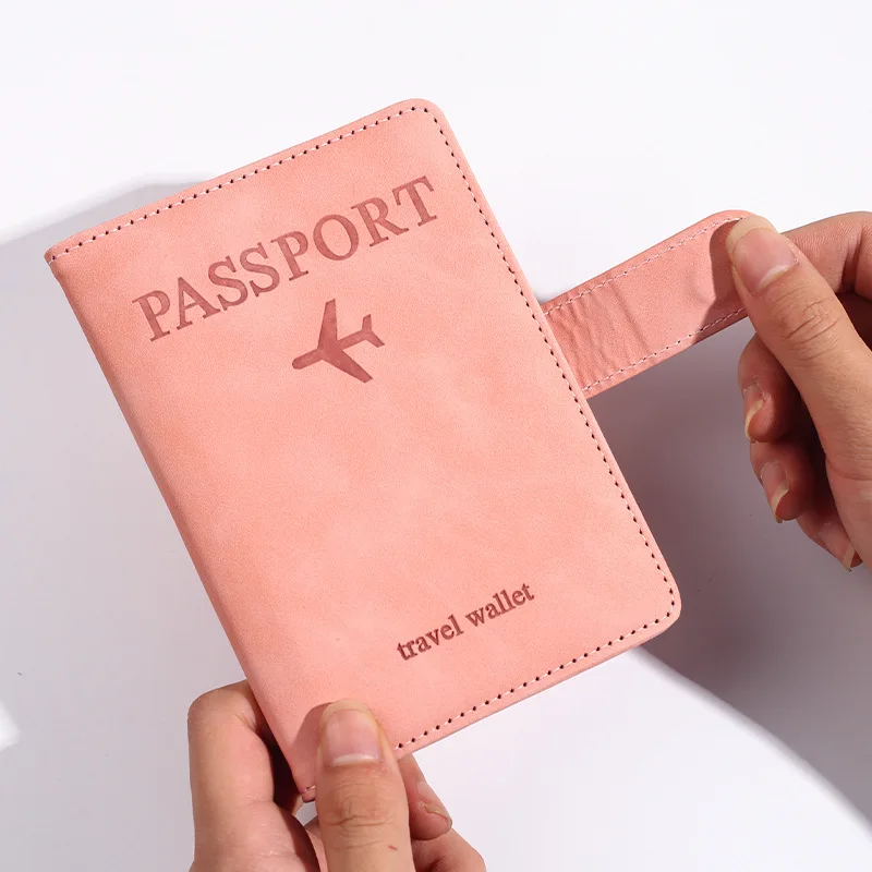 Personalized Passport Holder RFID Passport Wallet Engraved Leather Cover Travel Gifts Travel Accessories For Women Men