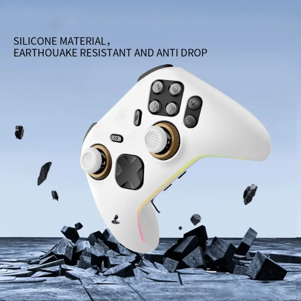 Soft Silicone Game Controller Protective Case with Joystick Caps Anti Drop Controller Protector for Flydigi Vader 5 Pro